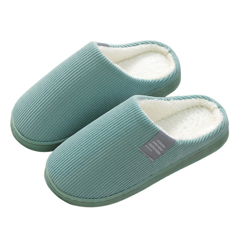 Oeak 【In Stock】Winter Men Women Bedroom slippers Thin Household Slippers  Wool Slippers Couple Indoor Flat-Bottom Shoes