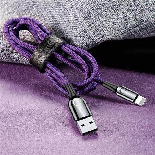 Baseus Intelligent Power off USB Charging Cable for iPhone 14 13 Pro Max XR Xs Max 8 7S Plus breathing USB Cable Automatic power-off Charger Cable