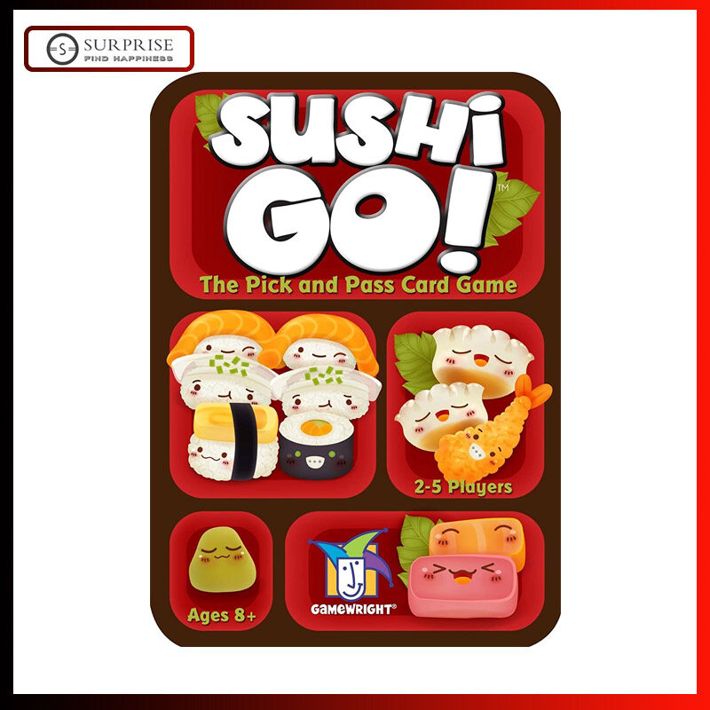 Sushi Go！Mini Funny Board Game Puzzle Game Family Parent-child Family Game Toys Game with English Manual