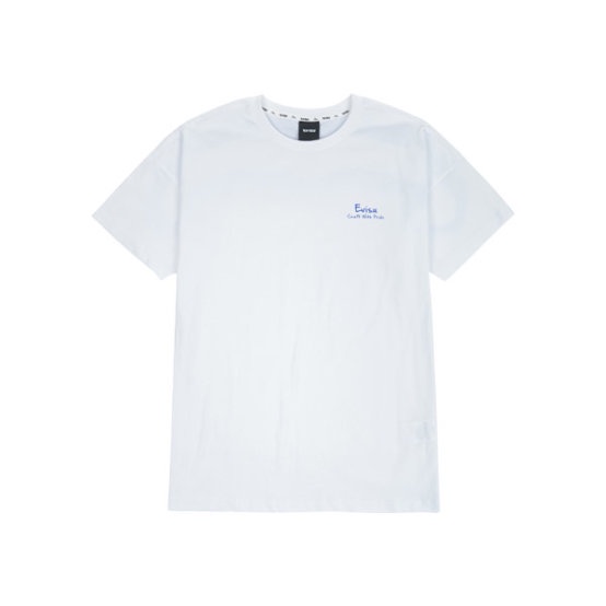 [EVISU KOREA]100％ Authentic Common Drop Shoulder Fit Backing Spray Big Hills Short Sleeve T-shirt Korean Fashion