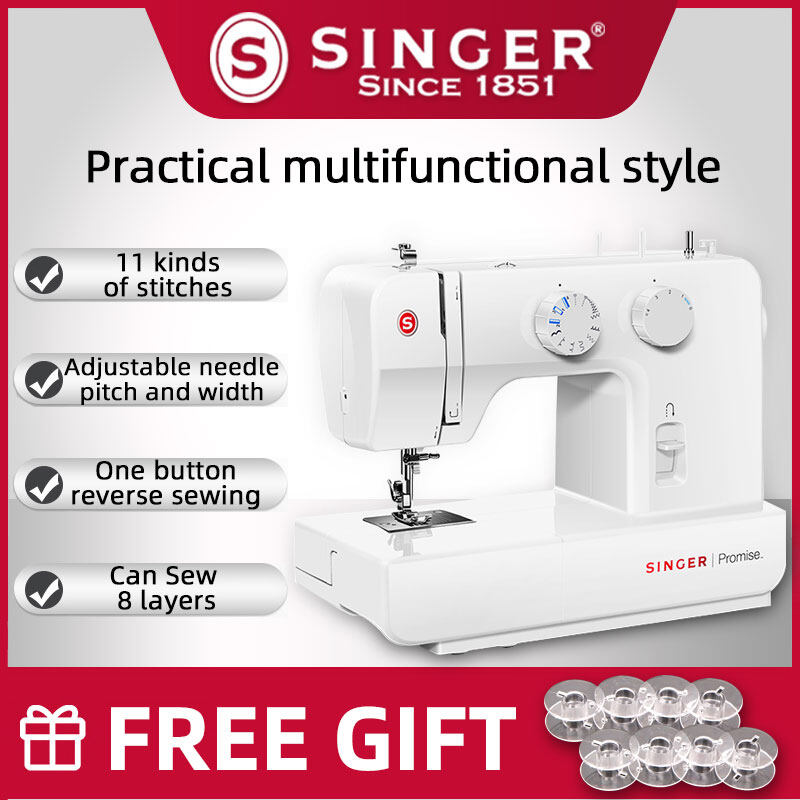 Singer Sewing Machine 1409 PROMISE Household Electric Small desktop Multi-function Lockrand Buttonhole Sew heavy materials
