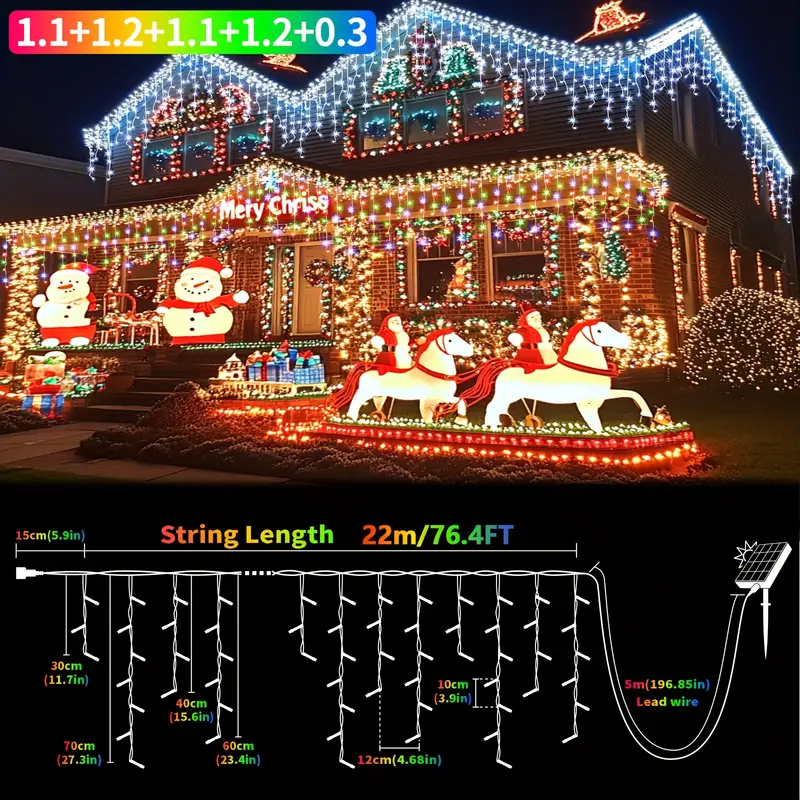 Engineering Solar Icicle Lights Outdoor