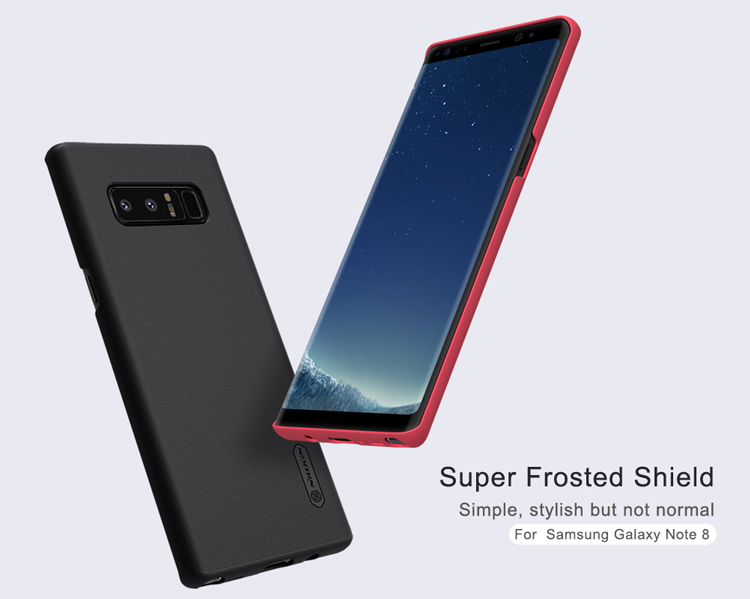 Samsung Galaxy Note 10+ / 10 Plus / 10 / 9 / 8 - Nillkin Frosted Shield Case Shock Resistant Casing Cover Full Coverage Slim Matte Anti Slip Sandstone Black Peacock Blue Red Gold White Impact Drop Dur