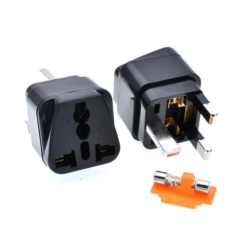 Universal To UK SG 3 Pin Plug Travel Adaptor With Fuse* Adapter Power Converters Universal USA EU CHINA ASIA AUSTRALIA To UK With Fuse WD-7F [Local Warranty]