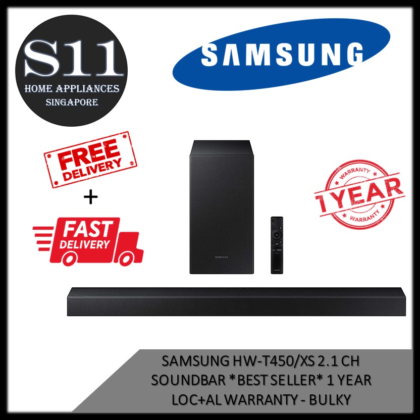 SAMSUNG HW-T450/XS 2.1 CH SOUNDBAR * BEST SELLER * 1 YEAR LOCAL WARRANTY