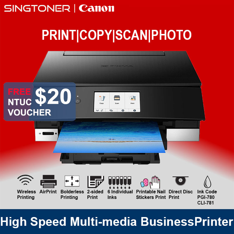 [Local Warranty] Canon PIXMA TS8370 Wireless All-In-One Inkjet Printer TS-8370 TS8370 colour printer color inkjet printer color printer ink tank printer inktank printer