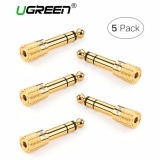 UGREEN 5 Pack 6.35mm (1/4 inch) Male to 3.5mm (1/8 inch) Female Stereo Audio Adapter Gold Plated - intl