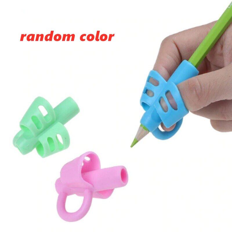 3Pcs Children Writing Pencil Pan Holder Kids Learning Practise Silicone Pen Aid Grip Posture Correction Device for Students