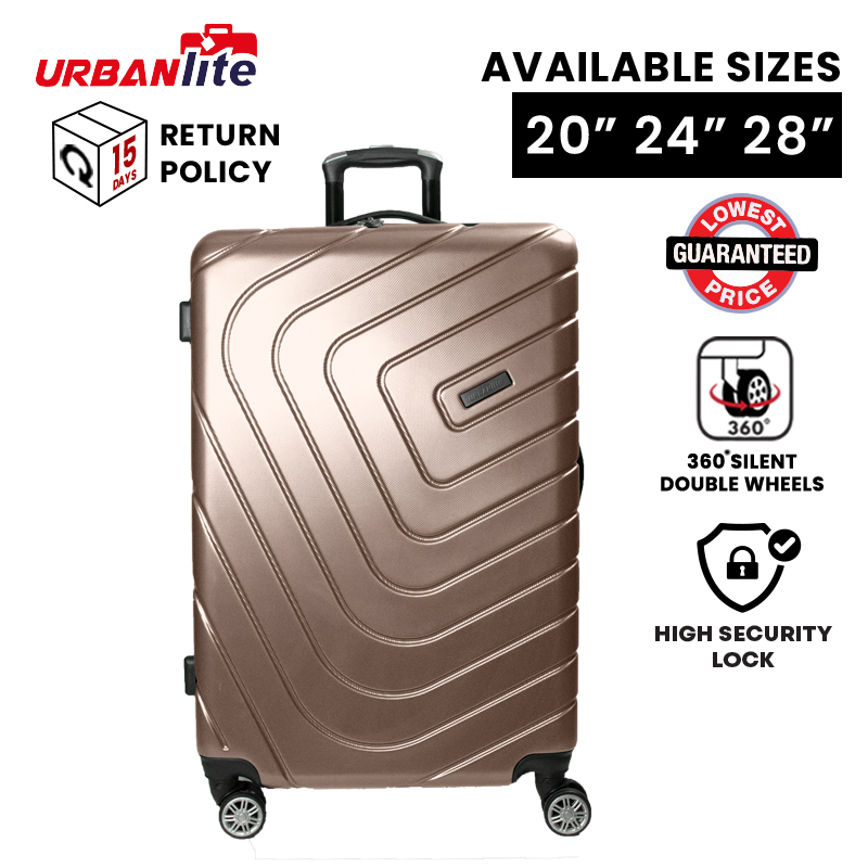 [SG Ready Stock] URBANlite Rayer  20/24/28 inch 360° Spinner 8 Wheels ABS Hard Case Luggage Delivery Within 3 Days By Universal Traveller