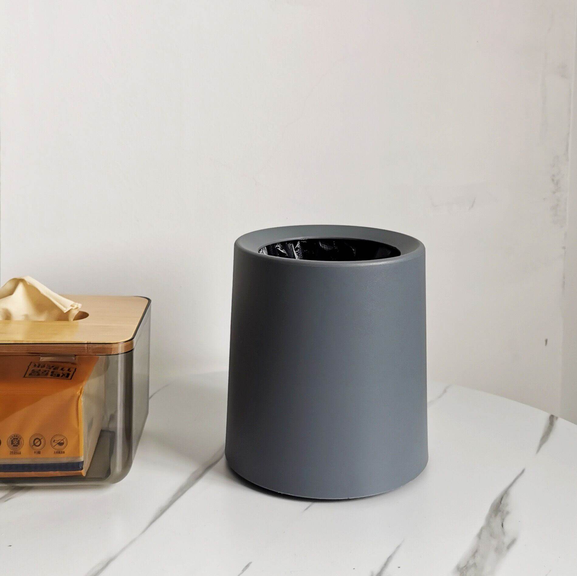 Trash Can Home Desktop Small Ins Bag Cute Mini Internet Celebrity Nordic Coffee Table without Lid Creative Dining Table