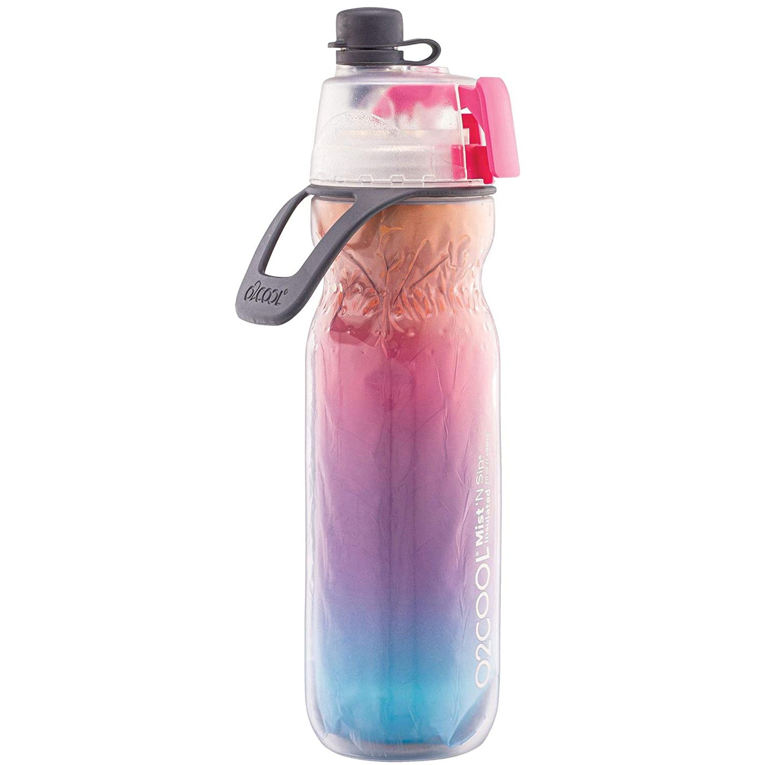 O2COOL Arctic Squeeze Mist 'N Sip Insulated Water Bottle 20 Oz
