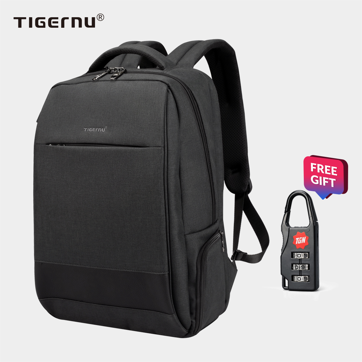 Tigernu  Waterproof Anti-Theft FashionTravel Backpacks School bag for 15.6 inch Laptop bag with USB Charging