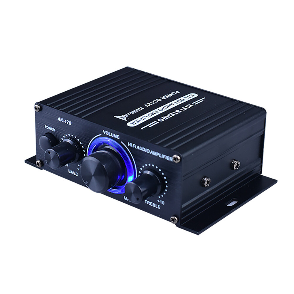 Professional AK-170 Bluetooth HiFi Audio Power Amplifier 2x200W Dual Channel with RCA Input
