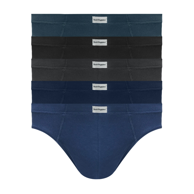 HUSH PUPPIES 5PCS MENS BRIEFS | 85% COTTON 10% BAMBOO 5% SPANDEX | #BP2324