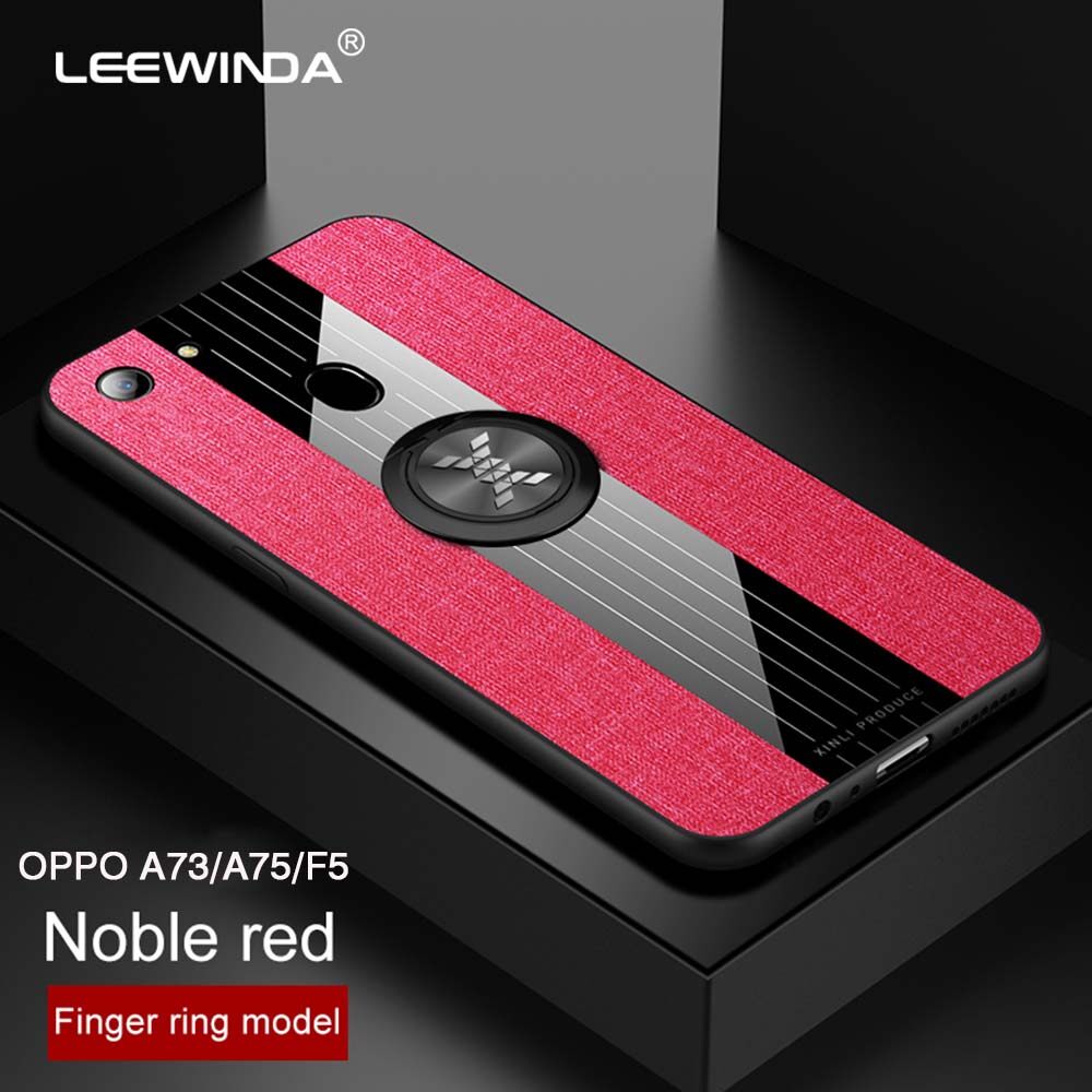 LEEWINDA For OPPO F5 Case,For OPPO A73 A75 Phone Case，Leather Armor Cases Ring Bracket Cover Shell