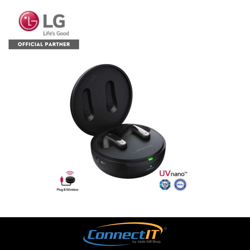 LG TONE Free FP9 Bluetooth 5.2 Earbuds With Active Noise Cancellation, Plug and Wireless, UV Nano Charging Case (1 Year Local Warranty)