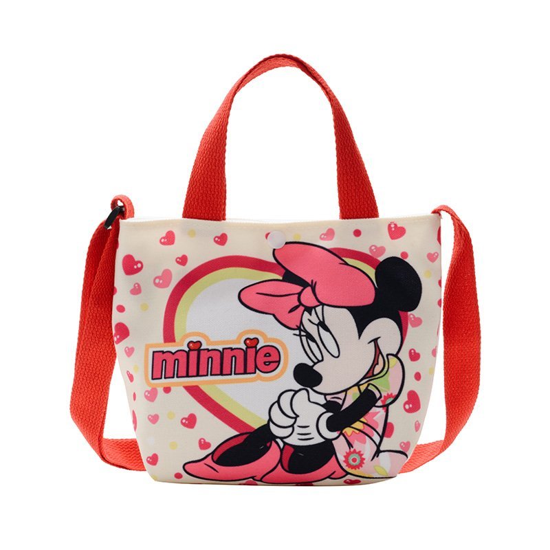 Korean Children's Bag Cartoon Lovely Canvas Bag Ins Fashion Girl Leisure Single Shoulder Bag Mickey Mouse For Kids Girls