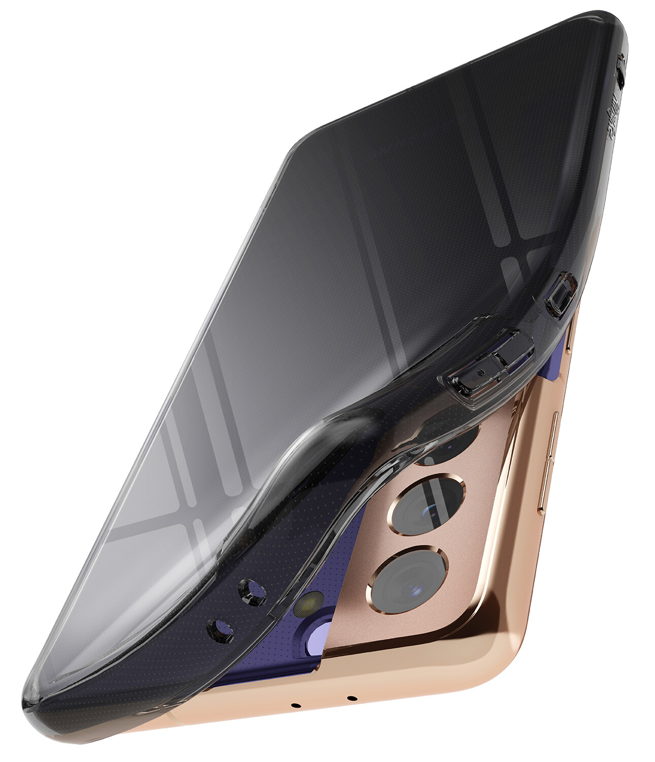 Ringke [AIR] for Galaxy S21 Case, Lightweight Slim Full Flexible Shockproof Silicone Transparent Scratch Resistant Cover with Wrist Strap