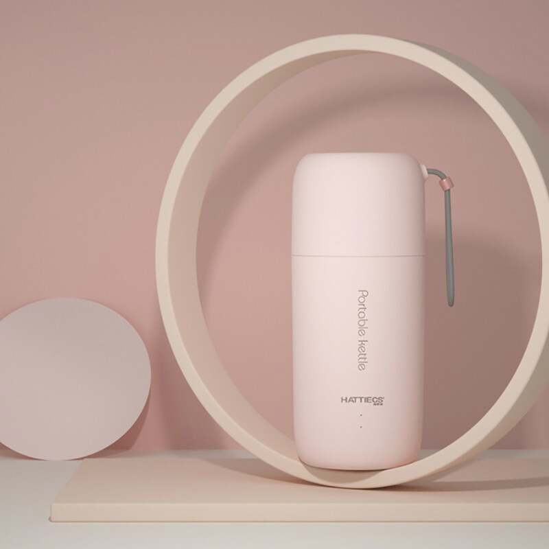 HATTIECS 500ML Portable Fast Boiling Water Kettle Travel Outdoor Electric Kettle Water Heater Insulable Water Boiler