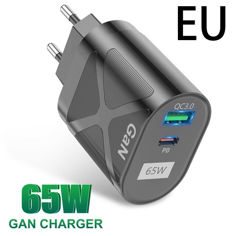 【SG Charger】YEWAWA 65W GaN Fast Charge Adapter for MacBook Laptop Air Pro 33W PD Charger 32W USB Charger Type C PD Quick Charger for iPhone Huawei Xiaomi