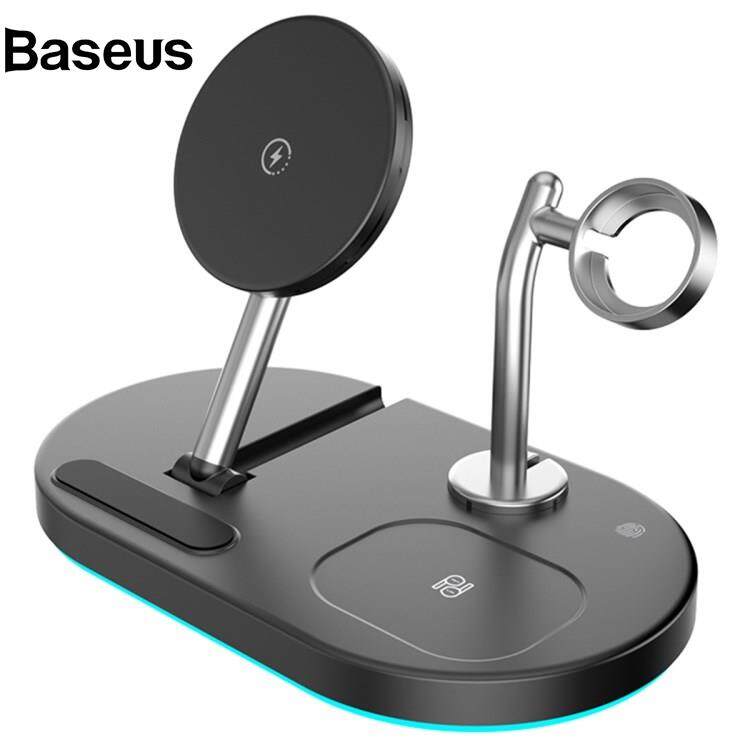 Baseus S20 Desktop Wireless Charging Stand Multifunction Folding Magnetic Charger for iPhone / iWatch / AirPods