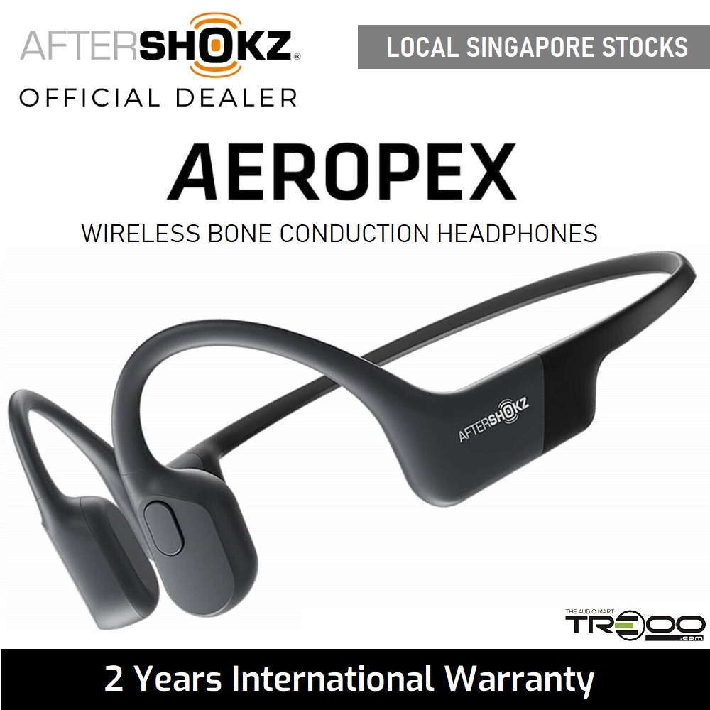 Shokz OpenRun Wireless Bluetooth Bone Conduction Sports Headphone with Built-In Microphone