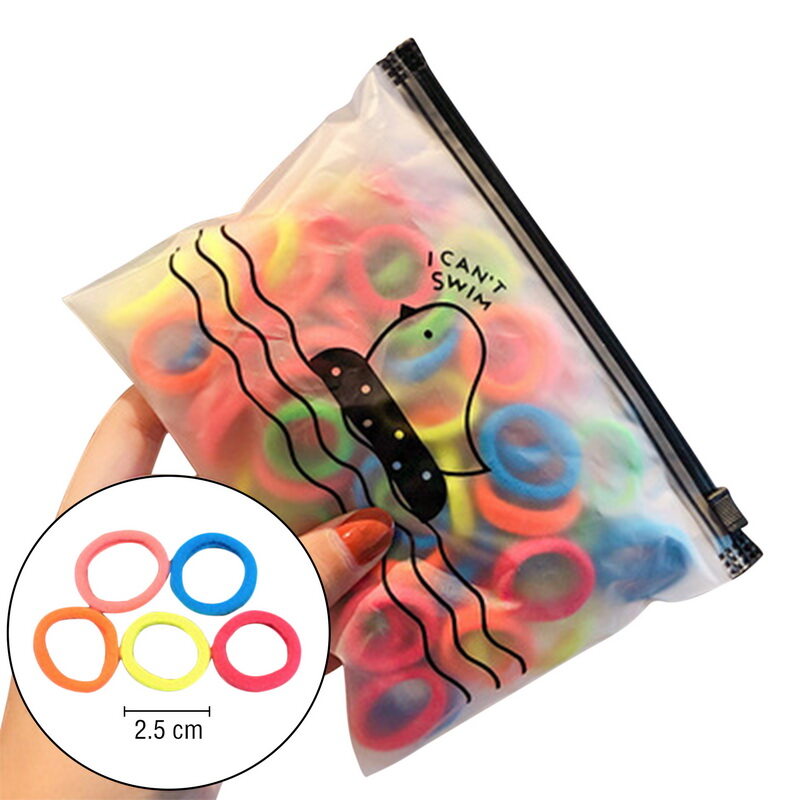 MJartoria 1 Pack Colourful Hair Rubber Ring Disposable Rubber Band For Girls Ponytail Tie High Elasticity And Durable Rubber Band Hair Accessories