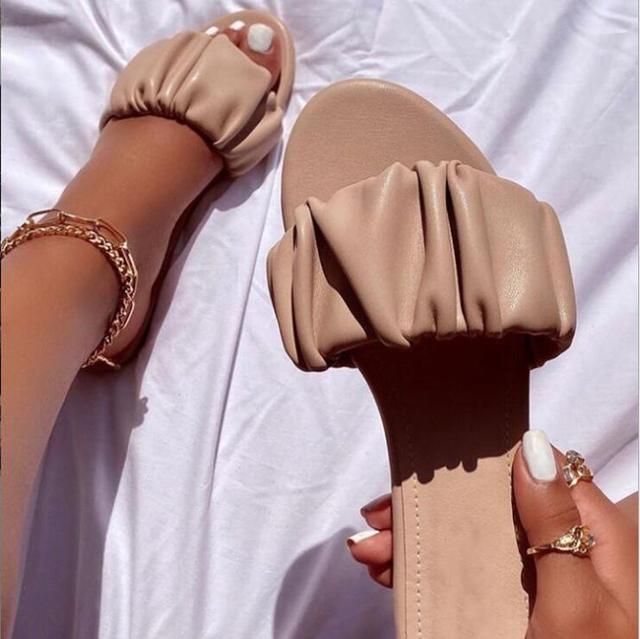 ❄☾ Luxury 2022 new women casual home durable sandals fold outdoor wild beach non-slip women flat ms slippers