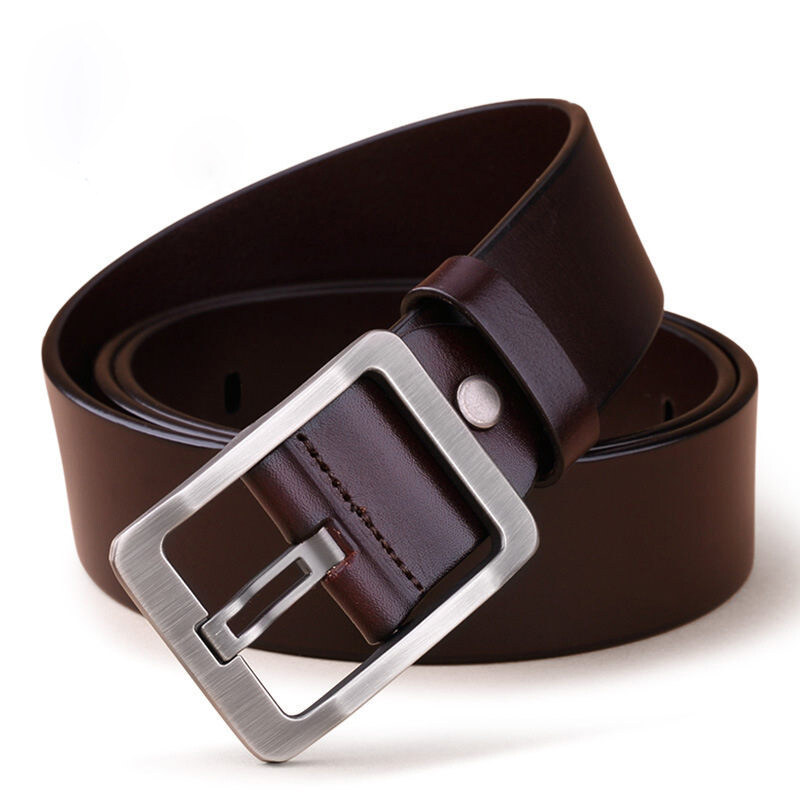 MEN Creator Genuine men's leather retro business belt high quality alloy pin buckle designer new men's belt jeans