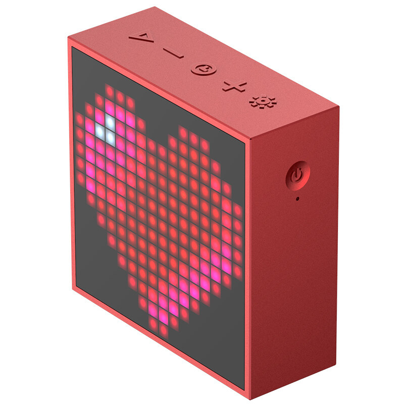 Original Divoom TIMEBOX-EVO Bluetooth Portable Speaker with Clock Alarm Programmable LED Display for Pixel Art Creation Unique gift