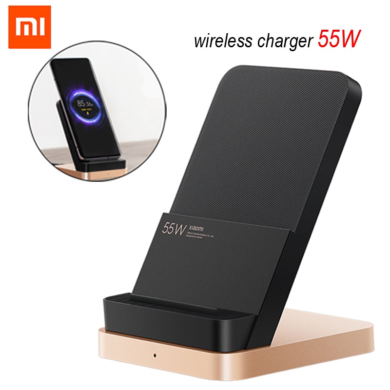 【SG LOCAL SELLER】  Vertical Air-cooled Wireless Charger 55W Max with Flash Charging Qi Compatible Multiple Safe Stand Horizontal for Mi 10