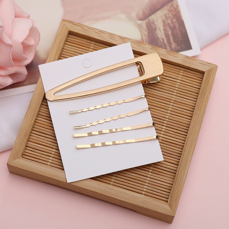 [SG] 3-4pc Pack Korean Metal & Pearl Hairpin Set, Minimalist Sweet Hair Clip Side Clip Hairpin Hair Accessories Hair Barrettes Set