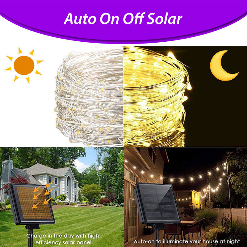 ??【Readystock】 + FREE Shipping?? READY STOCK100/200 LED Solar Powered Twinkle Starry String Copper Wire Light 8 Modes Fairy DIY Outdoor Festive Party