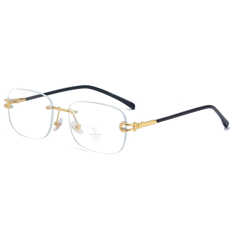 Shades for Men 2022 New Sun glasses Women's Rimless Anti-UV Sunglasses Fashion Anti-blue Light Glasses PTQ