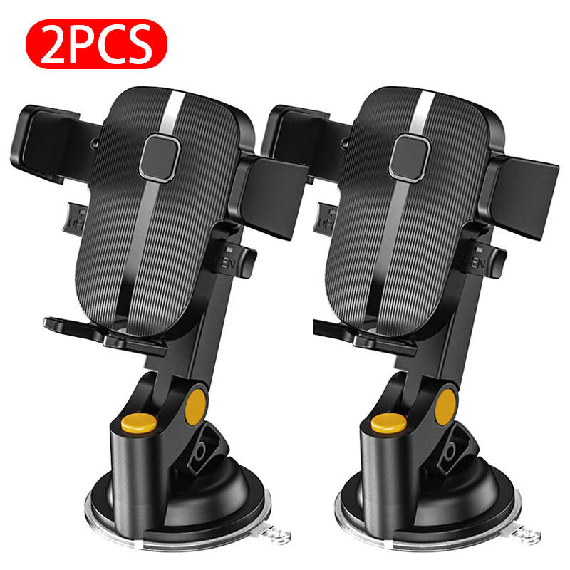 SEAMETAL Front Rear Adjustable Car Dashboard Mobile Phone Holder 360 Degree Rotating Suction Cup Phone Bracket