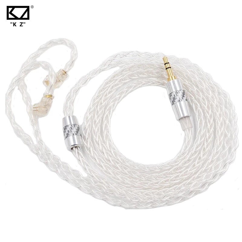 KZ 8 Core OFC Silver Plated Upgrade Cable High Purity Earphone Cable For KZ ZSX ASX ZAX ZSN ZS10 PRO DQ6 TRN VX V90s CCA C12 CSN
