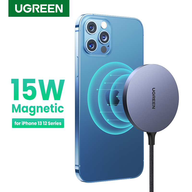 UGREEN 15W Magnetic Wireless Charger Phone Charger Magsafe Charger 7.5W For iPhone 14 13 Pro Max iPhone 14 Plus iPhone 12 11 Pro Max  Samsung Wireless Charging Pad