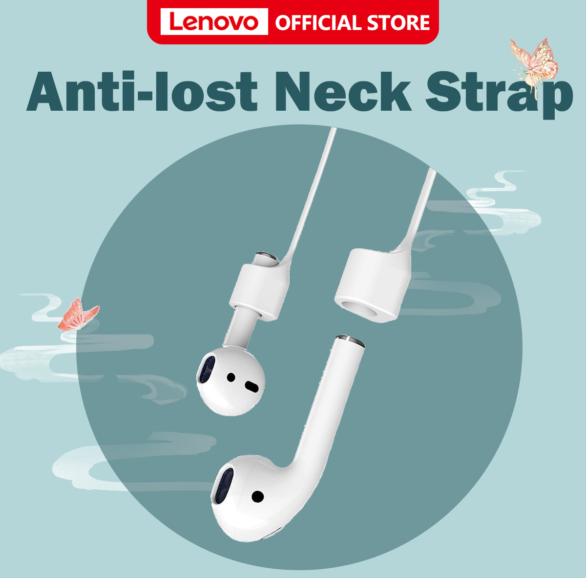 Lenovo Earphone Silicone Anti-lost Neck Strap Wireless Earphone String Rope Headphone Cord Earphone Accessories
