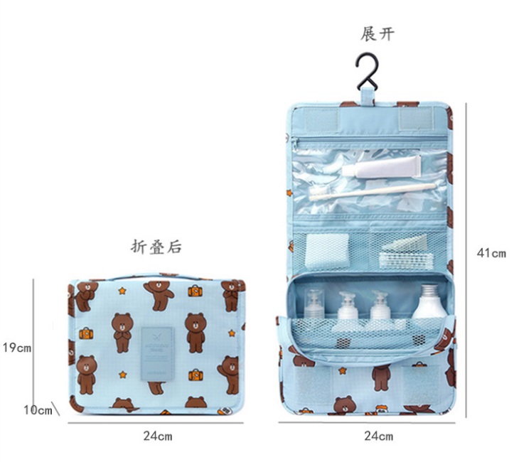 LINE friends Travel Toiletry bag with Hanging Hook