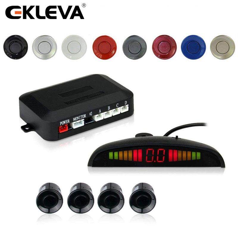 EKLEVA LED Display Parking Sensor,Car Reverse Backup Radar System,LED Display+Buzzer Alert+4/8 Parking sensors for Universal Auto Vehicle