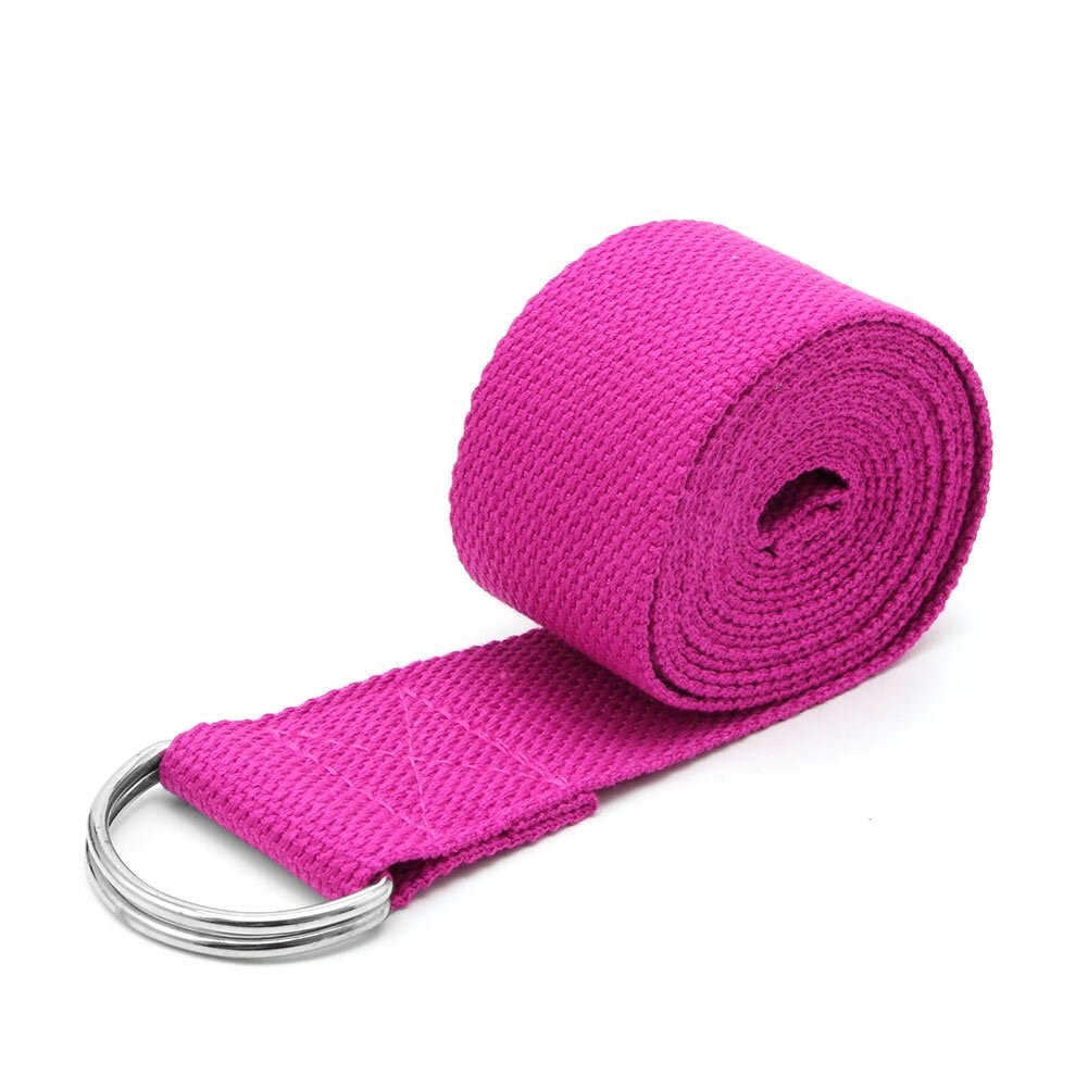 Women Yoga Stretch Strap Multi-Colors D-Ring Belt Fitness Exercise Rope Figure Waist Leg Resistance Fitness Bands Yoga Belt D40