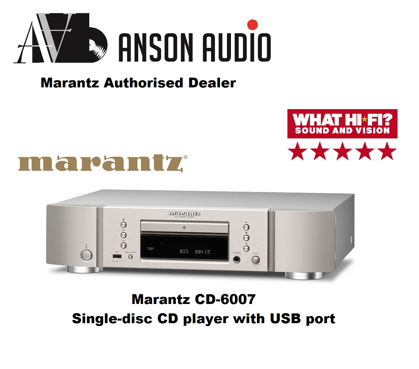 Marantz CD-6007 Single-disc CD player with USB port