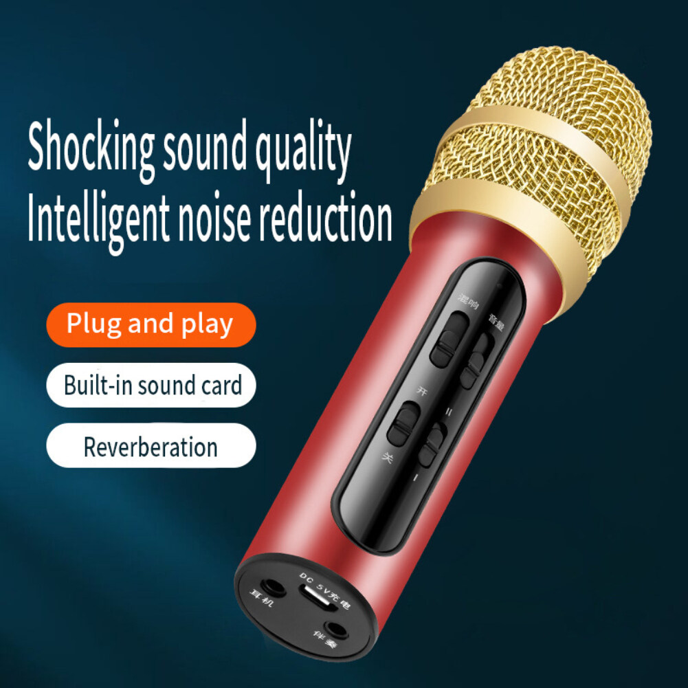 Portable mini wireless bluetooth mobile phone karaoke microphone microphone for iOS Android Smart TV
