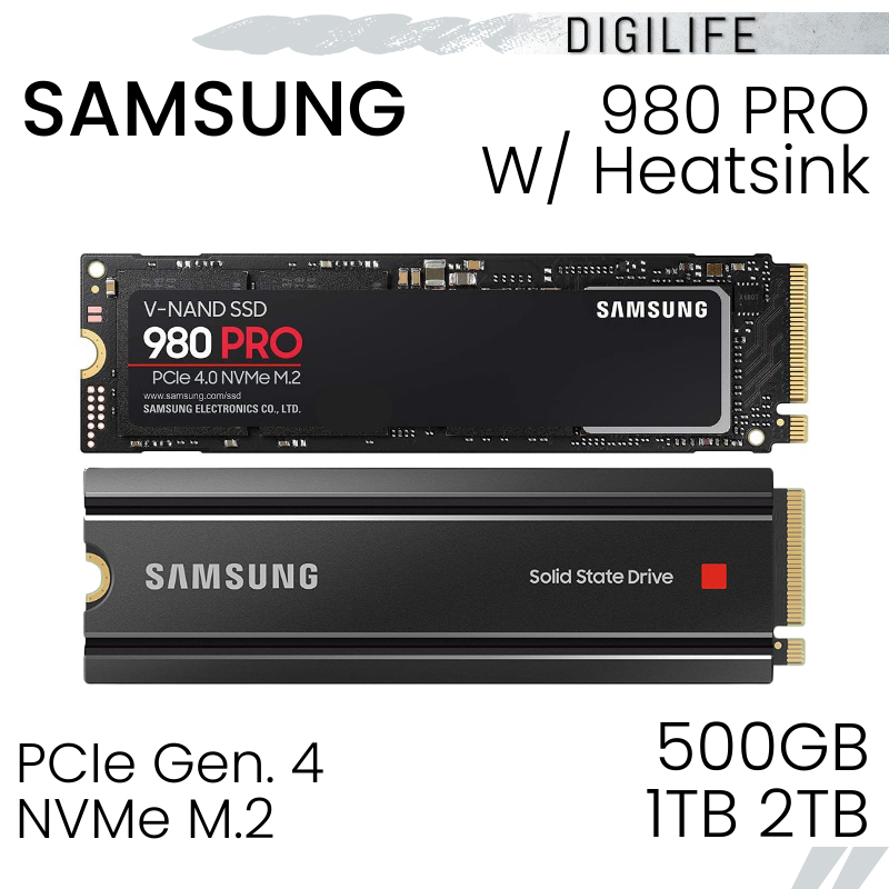 [LOWEST IN SG] SAMSUNG 980 PRO - W/ HEATSINK - 500GB 1TB PCIe Gen 4 NVME M.2 SSD