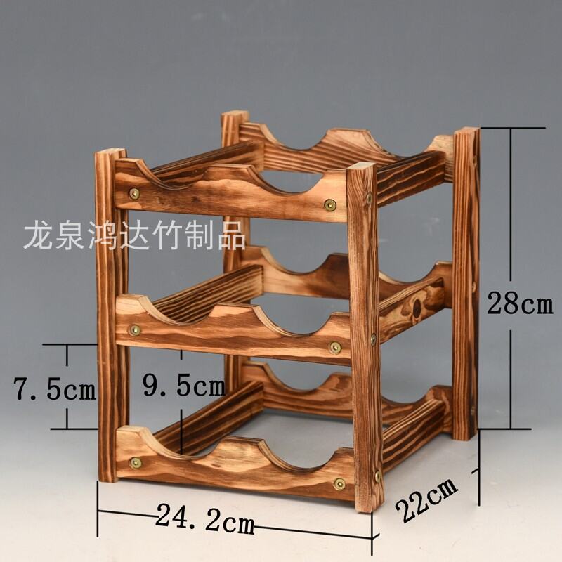 Solid Wood Household Wine Rack Decoration Creative Wine Rack Wine Bottle Storage Rack European Wine Rack Bottle Rack
