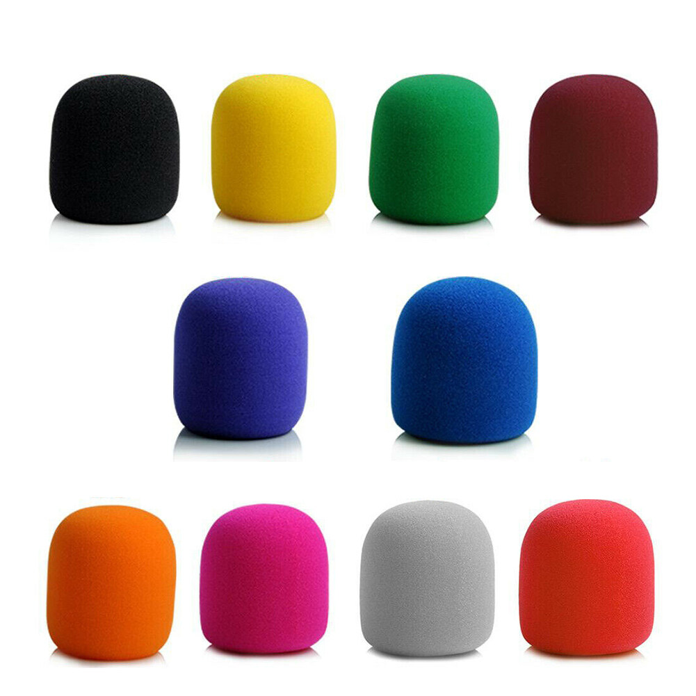 10pcs Professional Microphone Foam Mic Sponge Cover Studio Windscreen Mic Cap