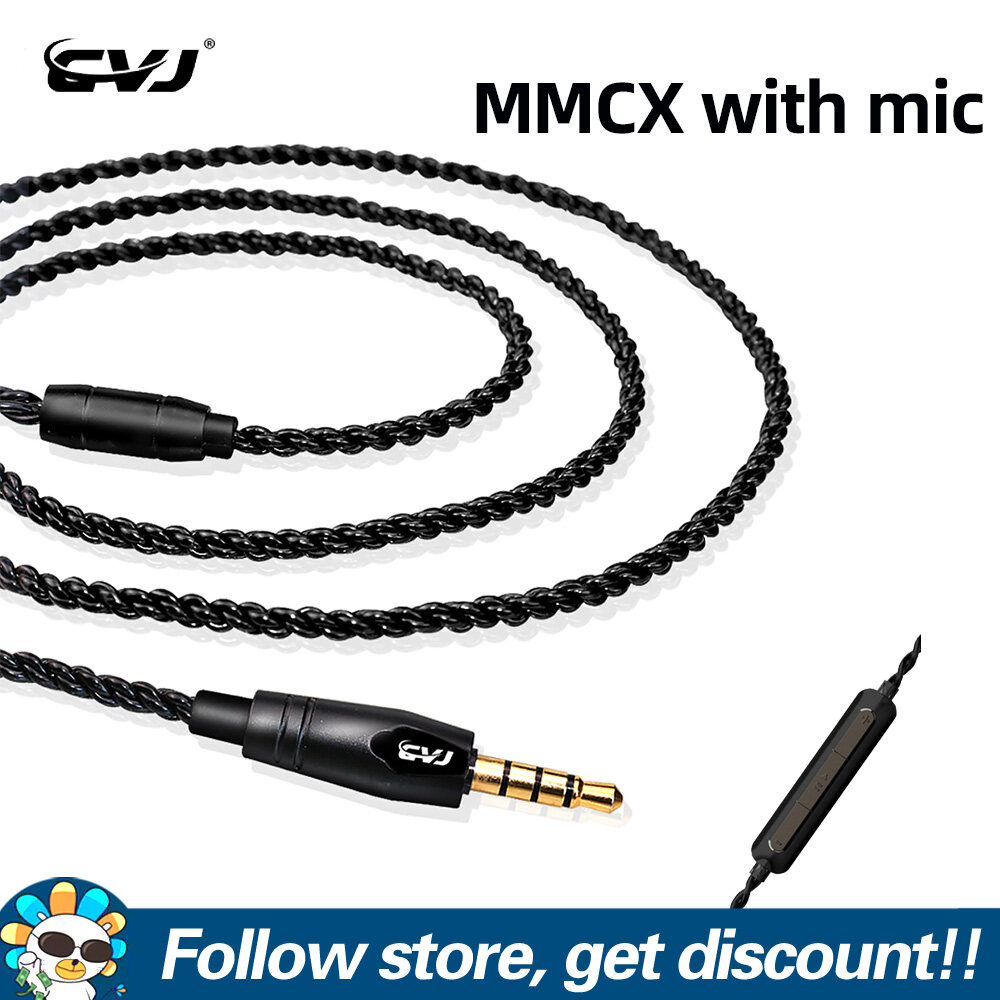 FAAEAL CVJ V1 Replacement Earphone Cable Oxygen-Free Copper Cable 3.5mm Upgrade Earbuds Wire 2Pin 0.75mm/0.78mm/MMCX Connector Headsets Line For BLON BL03 Moondrop Aria KATO KZ ZSN Pro CCA CA16 Pro TR