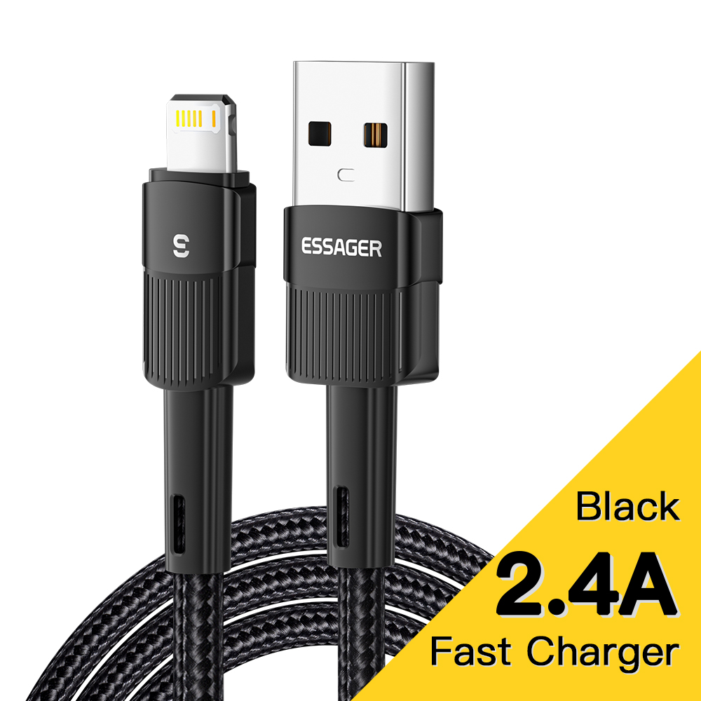 Essager  2.4A USB Cable for iPhone 13 Pro Max 12 XS XR Fast Charging Cable for iPhone 8 7 SE USB Charger Data Line