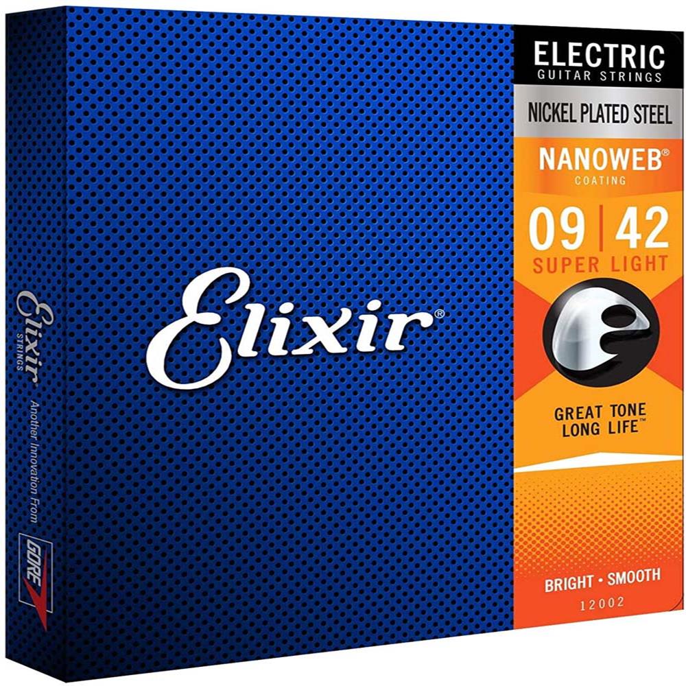 Elixir Electric Guitar Strings 6 String Sets with Choice of Gauge Super Light Long Life with Great Tone