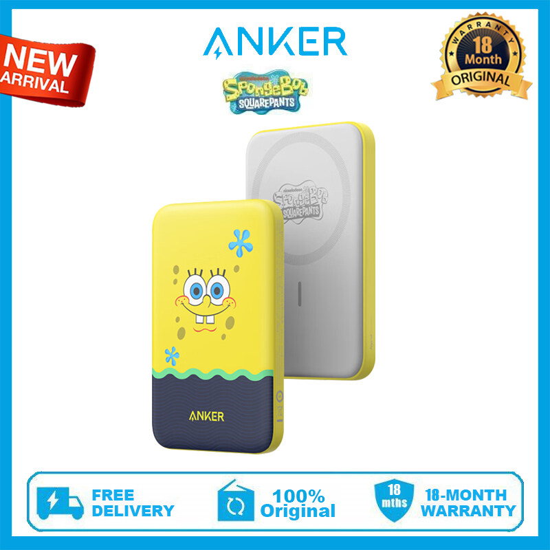 Anker 621 SpongeBob MagGo Magnetic Wireless Charging Treasure 5000mAh Mobile Power Fast Charging